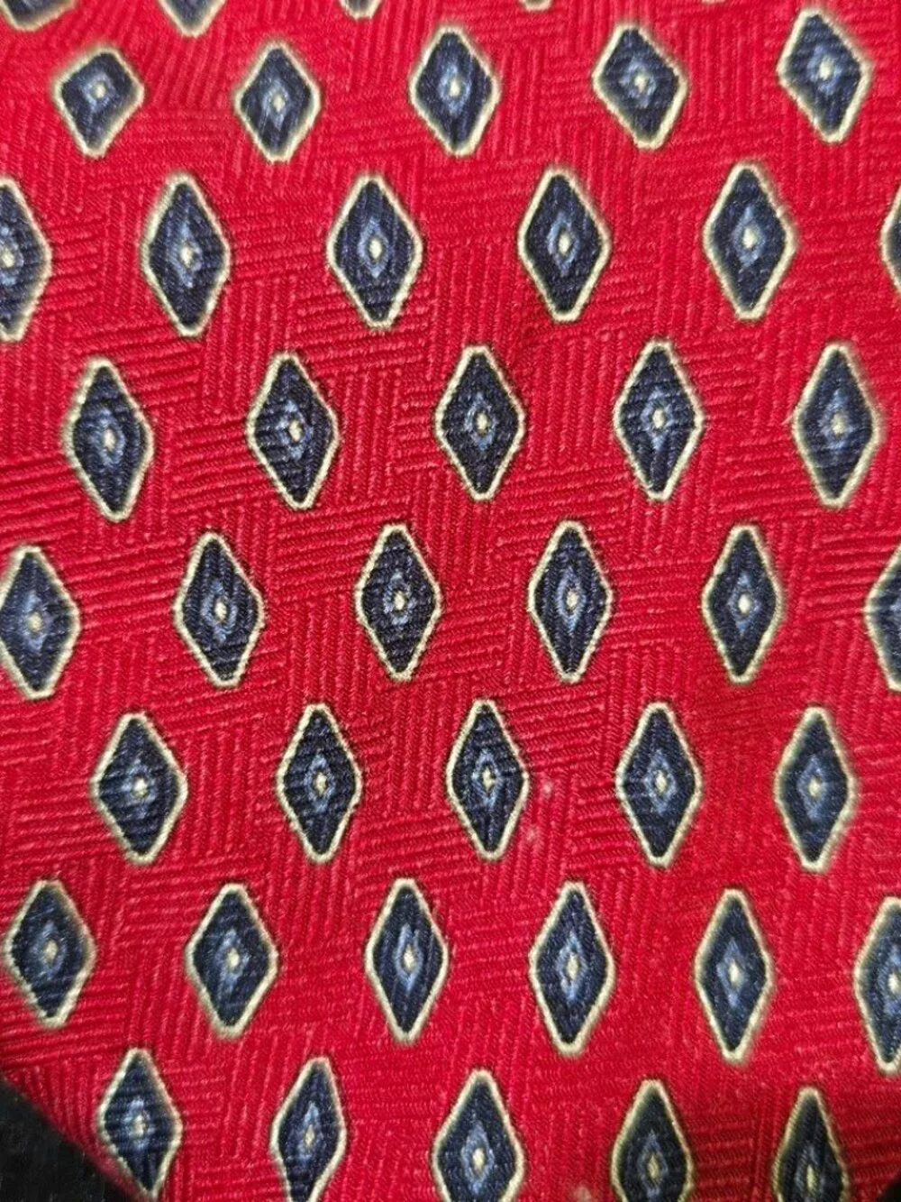 Savile Row Red Geometric Patterned Men's Tie